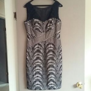 London Times Elegant Black Lace Dress size 10